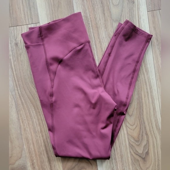 all in motion Pants - All In Motion Leggings Womens Large High Rise Brushed Sculpt Active Burgundys